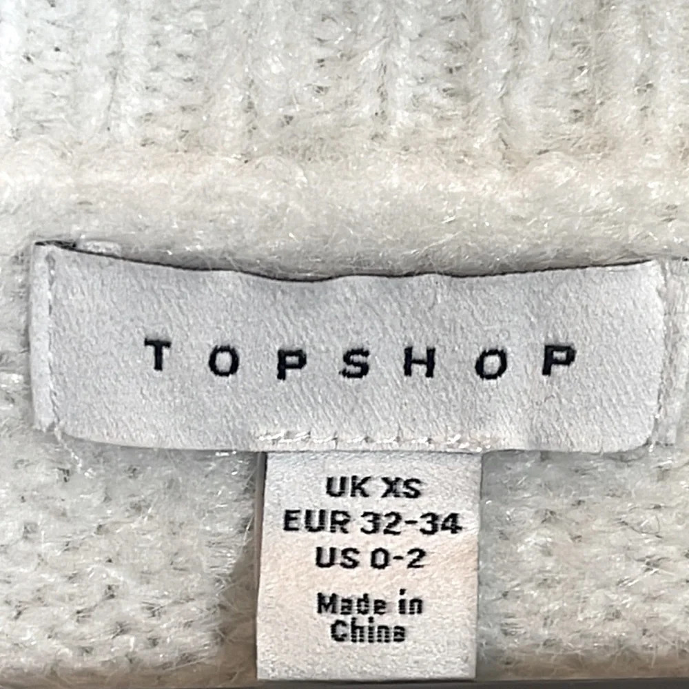 Topshop Fluffy Muscle Sleeve Sweater size 0-2 - Picture 3 of 11